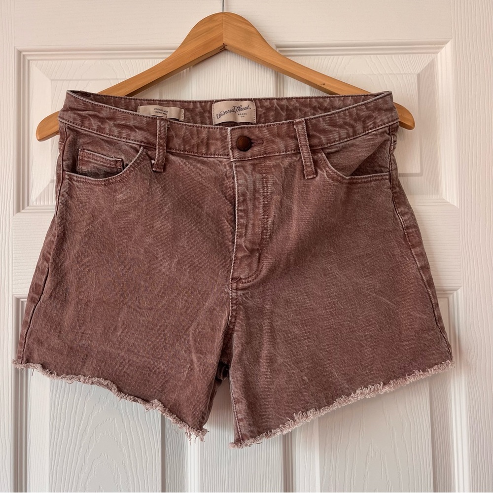 Size 6/28 Faded Purple/Rust Cutoff Denim Shorts